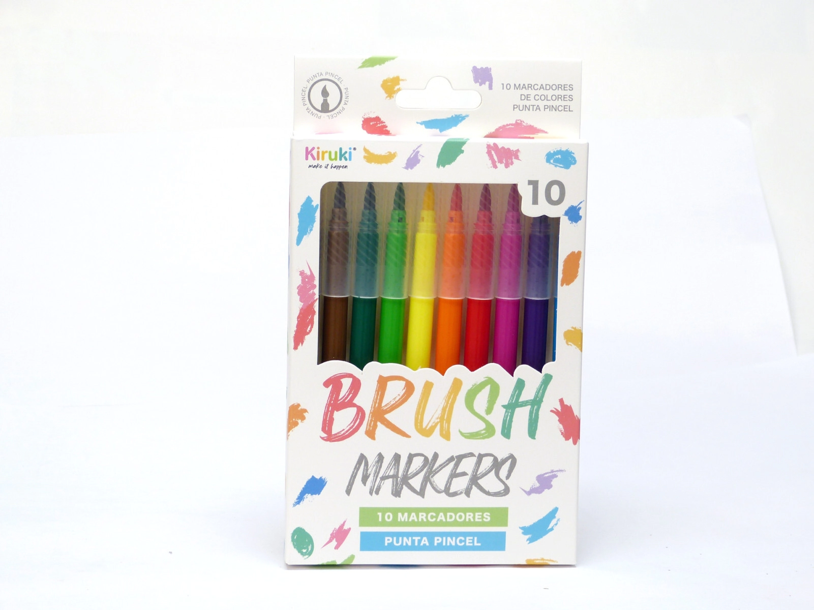 MARCADOR BRUSH PUNTA PINCEL x10 KIRUKI