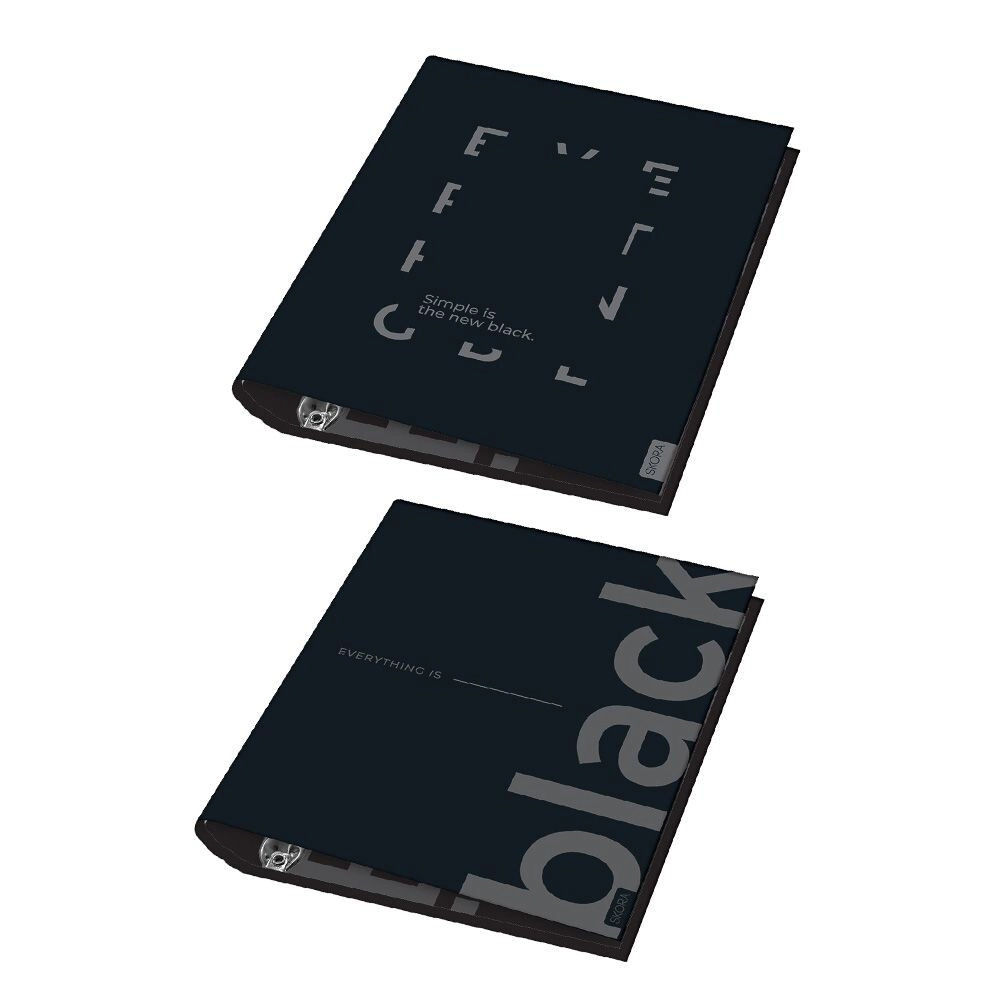 CARPETA ESCOLAR 2x40 BLACK SKORA
