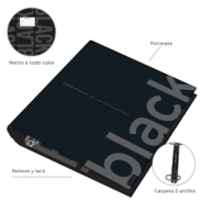 CARPETA ESCOLAR 2x40 BLACK SKORA