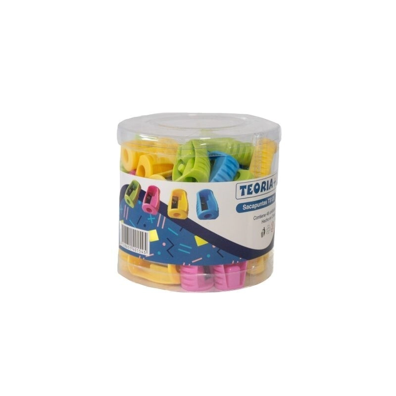 SACAPUNTAS PLASTICO TEORIA (SOLO X 48 UNIDADES)