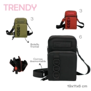 BILLETERA PORTACELULAR TRENDY NEGRO