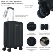 VALIJAS HARD CHECK IN NEGRO 20