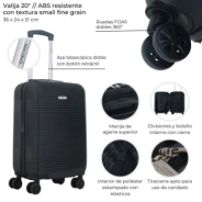 VALIJAS HARD CHECK IN NEGRO 20