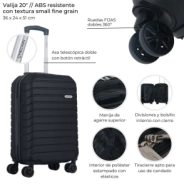 VALIJAS HARD CHECK IN NEGRO 20