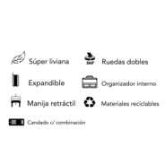 SET VALIJAS 20" / 24" / 28" NEGRO AMAYRA