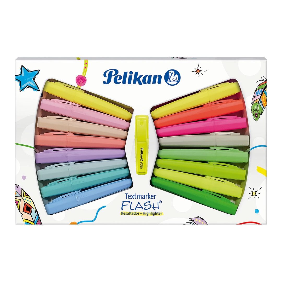 SET RESALTADORES FLASH COMBINADO BUHO x16 PELIKAN