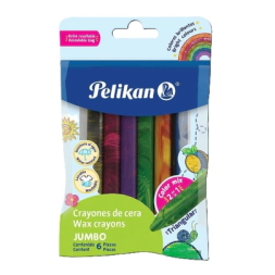 PELICRAYONES JUMBO TRI COLOR MIX ESTUCHE X 6 PELIKAN