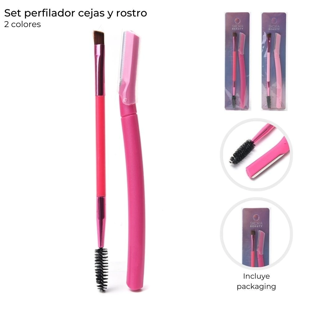 SET PERFILADOR CEJAS Y ROSTRO x2 SKORA