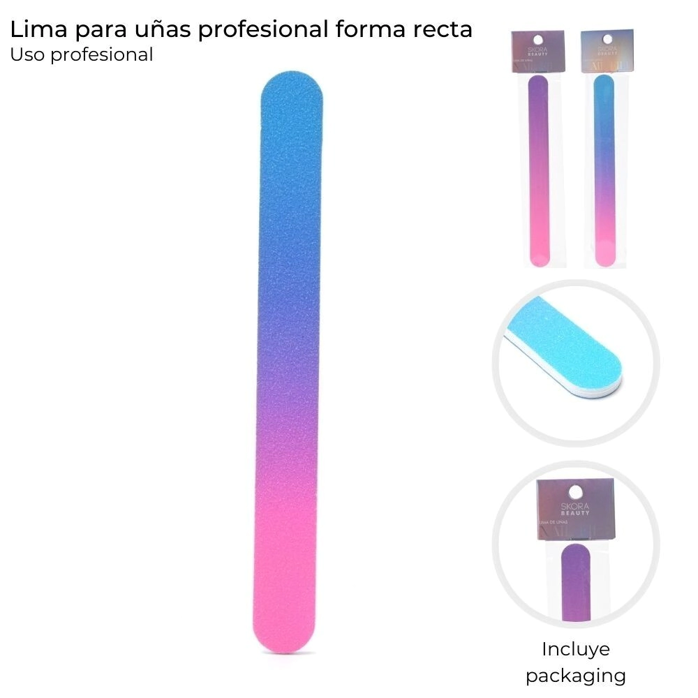 LIMA PARA U�AS PROFESIONAL FORMA RECTA SKORA