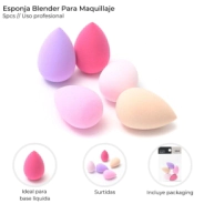 ESPONJA BLENDER PARA MAQUILLAJE x5 SKORA