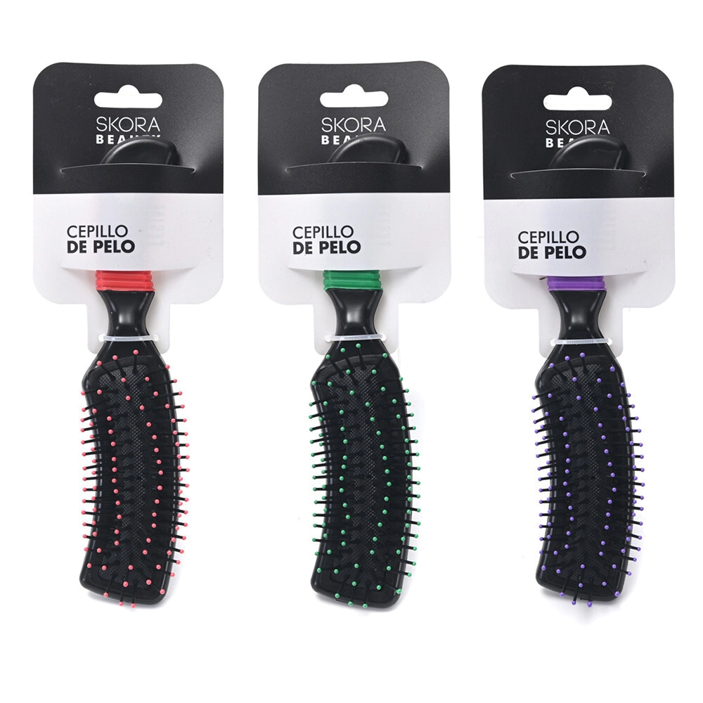 CEPILLO ERGONOMICO DESENREDANTE CON MANGO SKORA