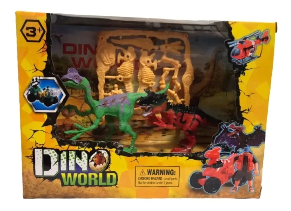 Set Dino World Dinosaurios Con Accesorios