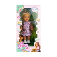MINI MUÑECA LUCY POP TINY CON MASCOTA 8x16x5 CM