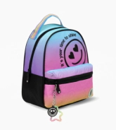 MOCHILA ESPALDA CHICA LINEA MULTICOLOR FOOTY NEGRO