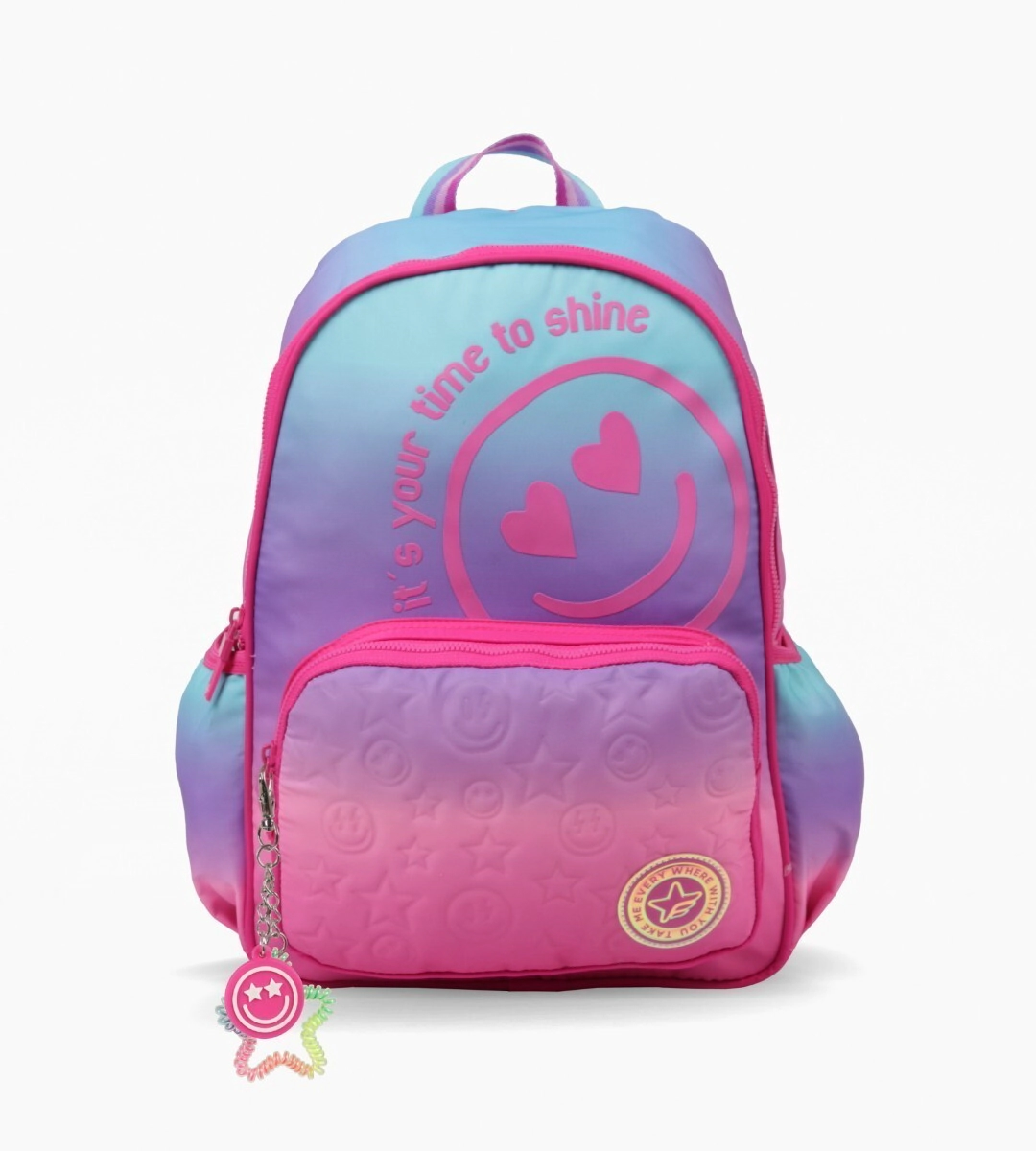 MOCHILA ESPALDA GRANDE LINEA MULTICOLOR FOOTY FUCSIA