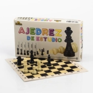AJEDREZ ESTUDIO PLASTICO 60 MM TABLERO CARTON 26X26 CM