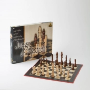 AJEDREZ BISONTE TABLERO 49X49 CM PIEZAS DE MADERA