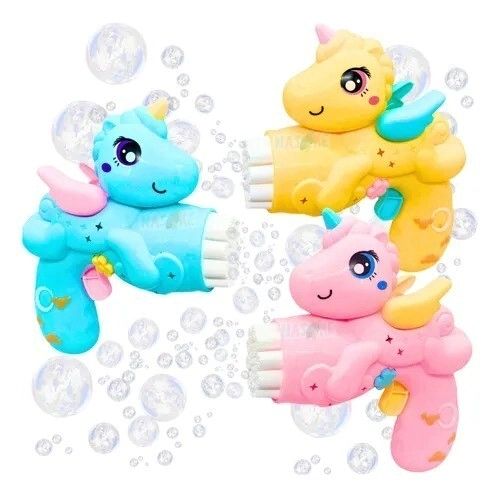 BURBUJERO UNICORNIO A PILA 17x15x7 CM