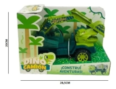 CAMION DINOSAURIO CONSTRUCCION RUEDAS DE GOMA 32x20x10 CM