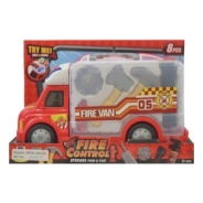 CAMION BOMBERO CON ACC LUZ Y SONIDO 8 PIEZAS