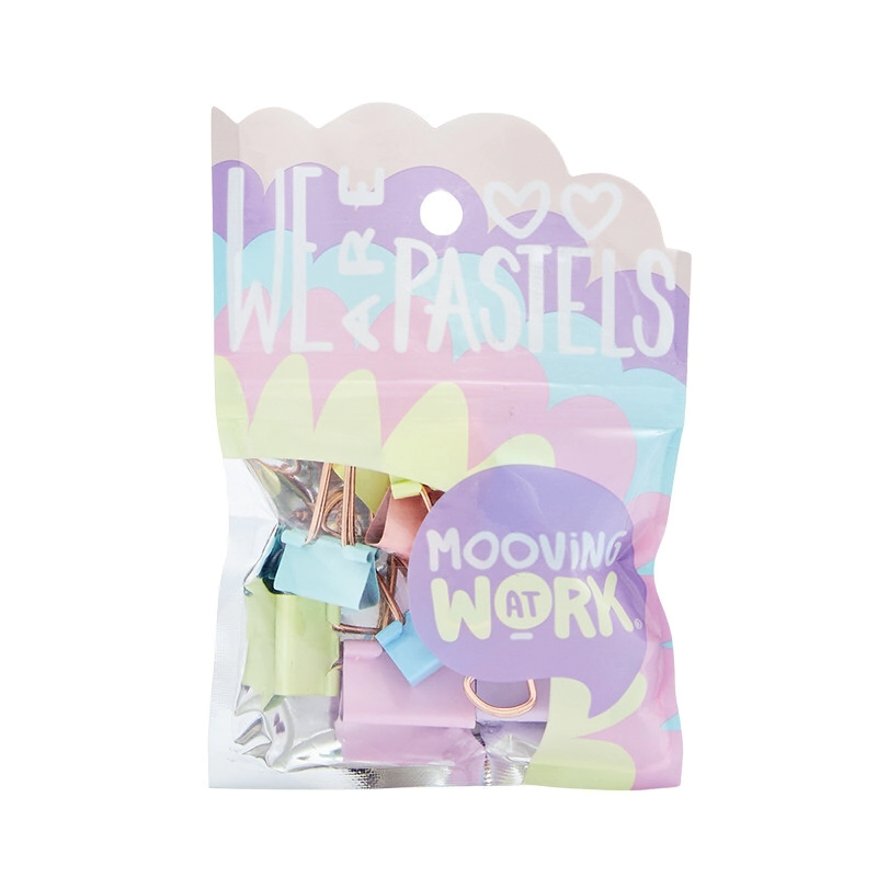 MAW PASTEL - BINDER CLIPS 19MM x12 MOOVING