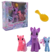 SET DE PONY X3 CON ACCESORIOS TINY 24x19x7CM