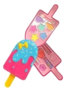SET DE MAQUILLAJE PALETA HELADO Y ESMALTES ARCOIRIS 21x28x6 CM