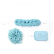 SET DE DUCHA X3 SPA ESPONJA, POM POM, ESPONJA DE ESPALDA