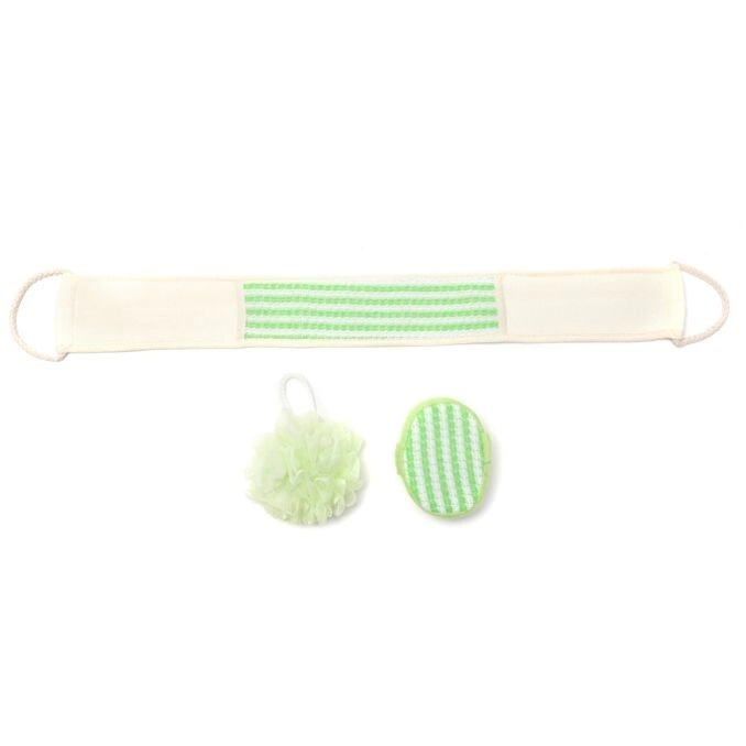 SET DE DUCHA X3 SPA ESPONJA, POM POM, ESPONJA DE ESPALDA