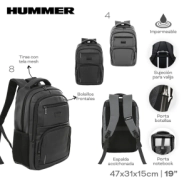 MOCHILA PORTANOTEBOOK HUMMER