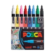 MARCADORES POSCA 3M PUNTA MEDIANA ESTUCHE X8