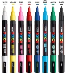 MARCADORES POSCA 3M PUNTA MEDIANA ESTUCHE X8
