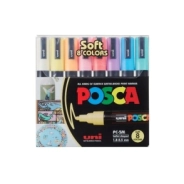 MARCADORES POSCA 5M PUNTA GRUESA ESTUCHE X8 SOFT