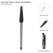 LIMA DE UÑAS DE ACERO MANGO NEGRO SKORA