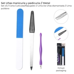 SET UÑAS MANICURIA Y PEDICURIA x3 SKORA