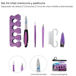 SET x4 UÑAS MANICURIA  PEDICURIA SKORA