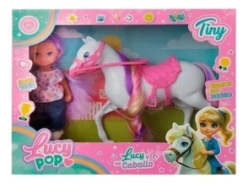 MUECA TINY Y LUCY EN SUS CABALLOS 42x7,5x32 CM