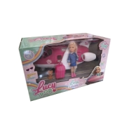 MINI MUÑECA LUCY POP Y SU AVION 32,5x18x20 CM