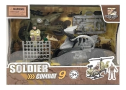 SET MILITAR CON CARPA Y CUATRICILO 34x11x18,5 CM