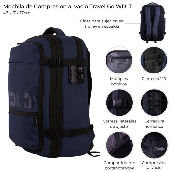 MOCHILA DE COMPRESION AL VACIO TRAVEL GO WANDERLUST