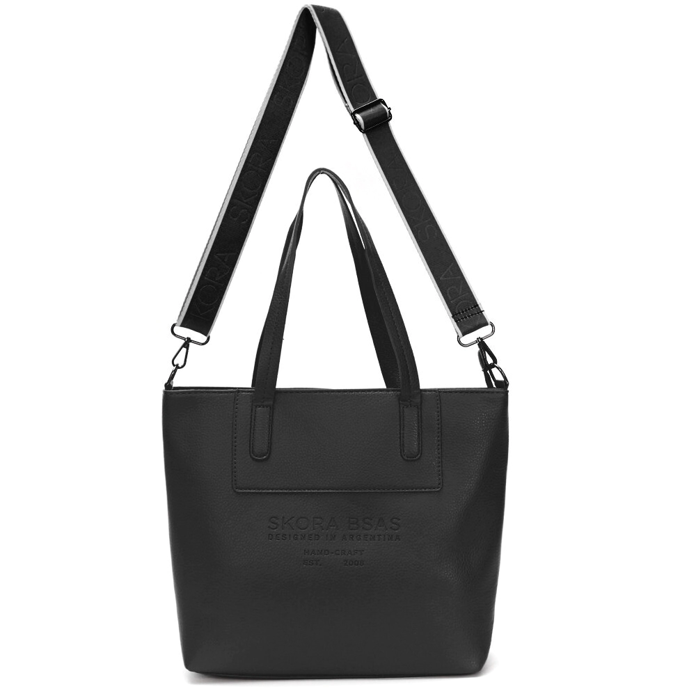 SHOPPER NADOR NEGRO SKORA 31x28x13CM