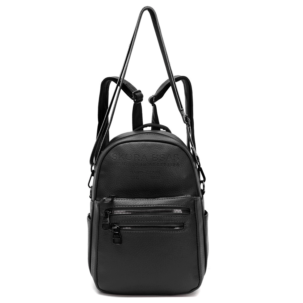 MOCHILA NADOR DOBLE CORREA NEGRA SKORA 32x27x12CM