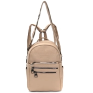 MOCHILA NADOR DOBLE CORREA BEIGE SKORA 32x27x12CM