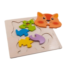 JUEGO DIDACTICO DE ENCASTRE BLOQUES DE MADERA ANIMALES 15x15 CM