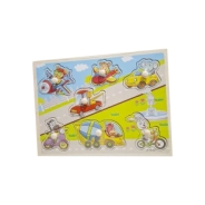 JUEGO DIDACTICO DE ENCASTRE BLOQUES DE MADERA GRANJA 25x16 CM
