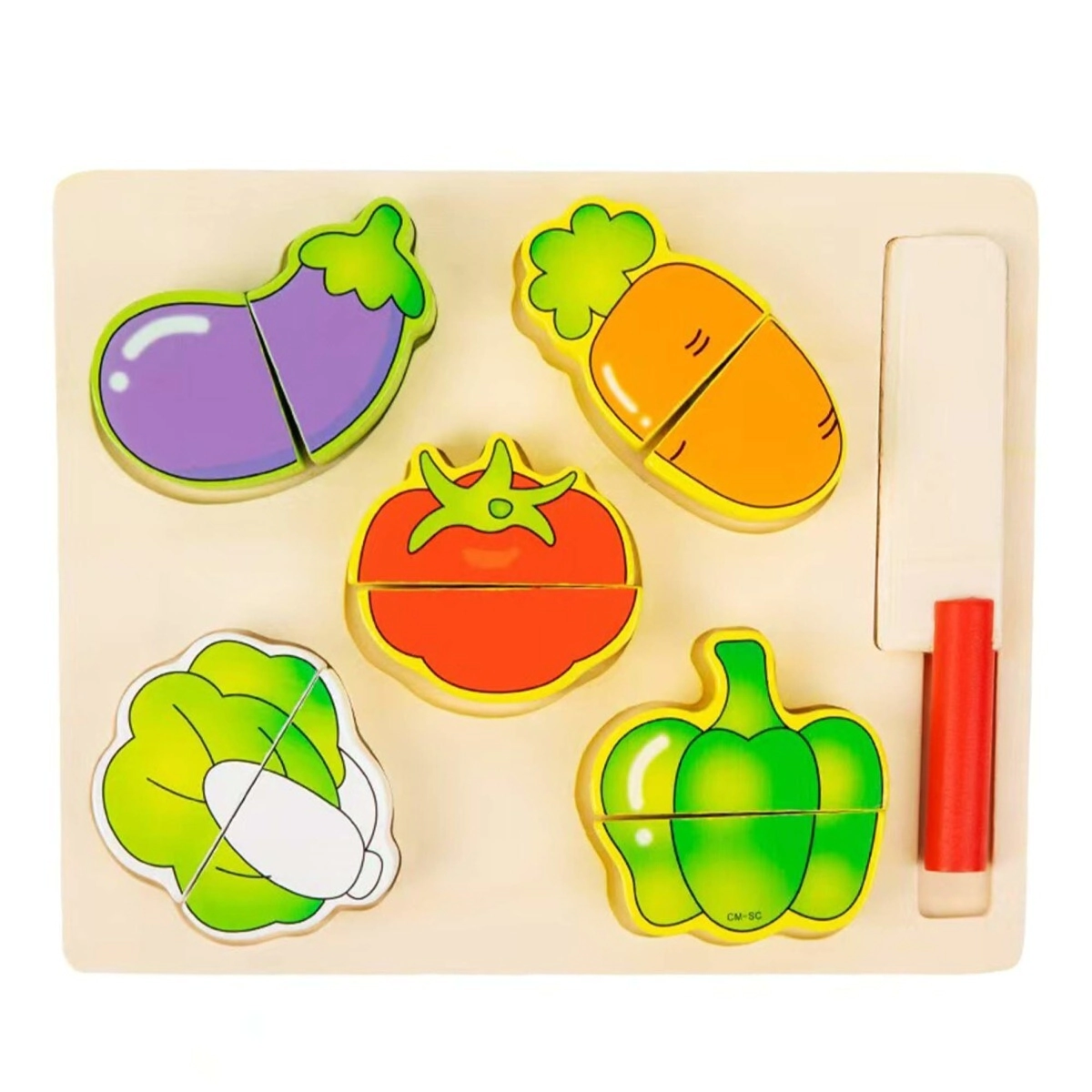 ROMPECABEZAS DE MADERA VERDURAS Y FRUTAS 23x18 CM