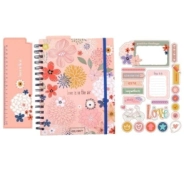 CUADERNO SPIRIT ESPIRAL 150HJS + STICKERS + REGLA IBICRAFT