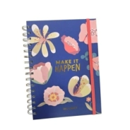 CUADERNO ESPIRAL 80hjs + REGLA + STICKERS PLANNER IBICRAFT