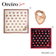 PAÑUELO OREIRO LOVE 90x90 CM