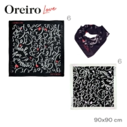 PAÑUELO OREIRO LOVE 90x90 CM